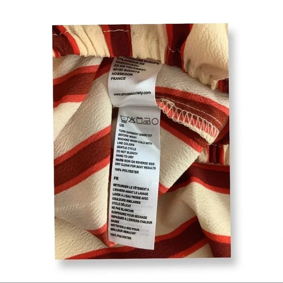 Amuse Society off the shoulder striped top - Picture 4 of 4